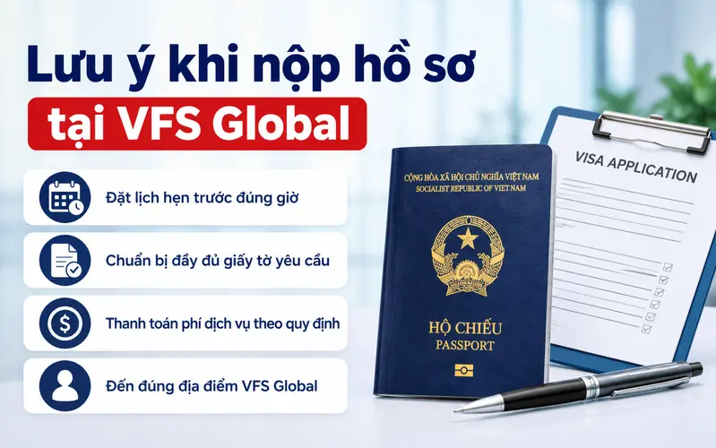 Những lưu ý khi nộp hồ sơ tại VFS Global tránh sai sót