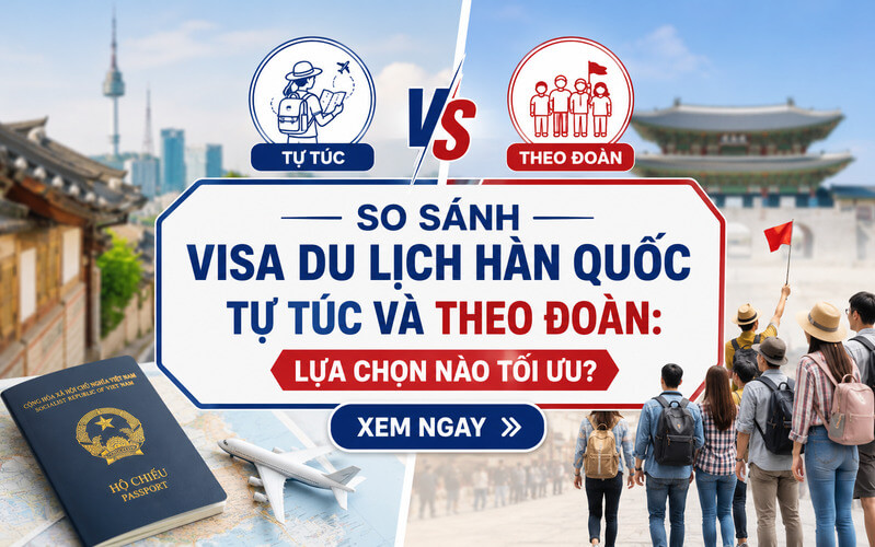 Nên xin visa du lịch Hàn Quốc tự túc hay theo đoàn? So sánh chi tiết