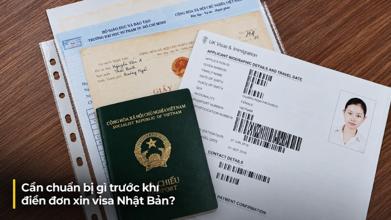Cần chuẩn bị gì trước khi điền đơn xin visa Nhật Bản?