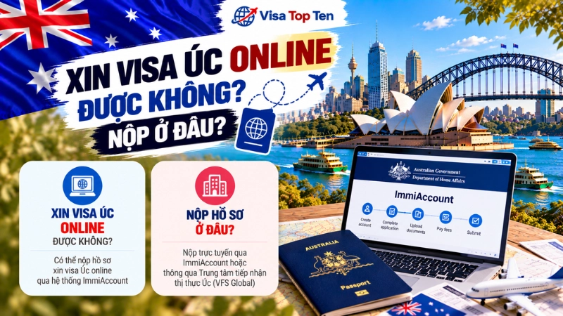 Xin visa Úc online được không? Nộp ở đâu?
