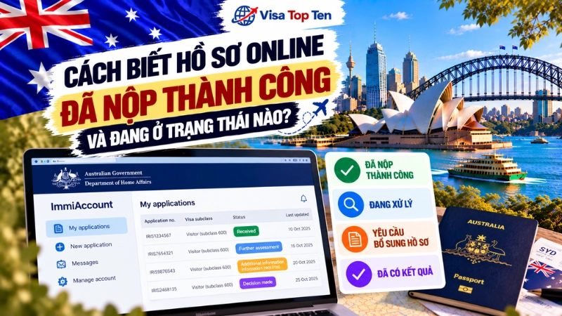 Cách biết hồ sơ online đã nộp thành công và đang ở trạng thái nào?