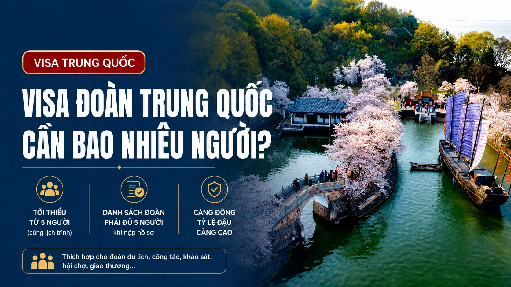 Visa đoàn Trung Quốc cần bao nhiêu người?