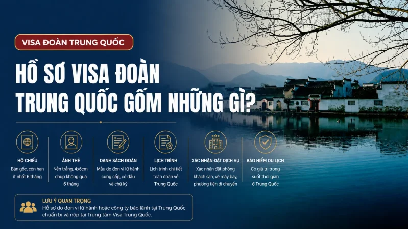 Hồ sơ visa đoàn Trung Quốc gồm những gì?