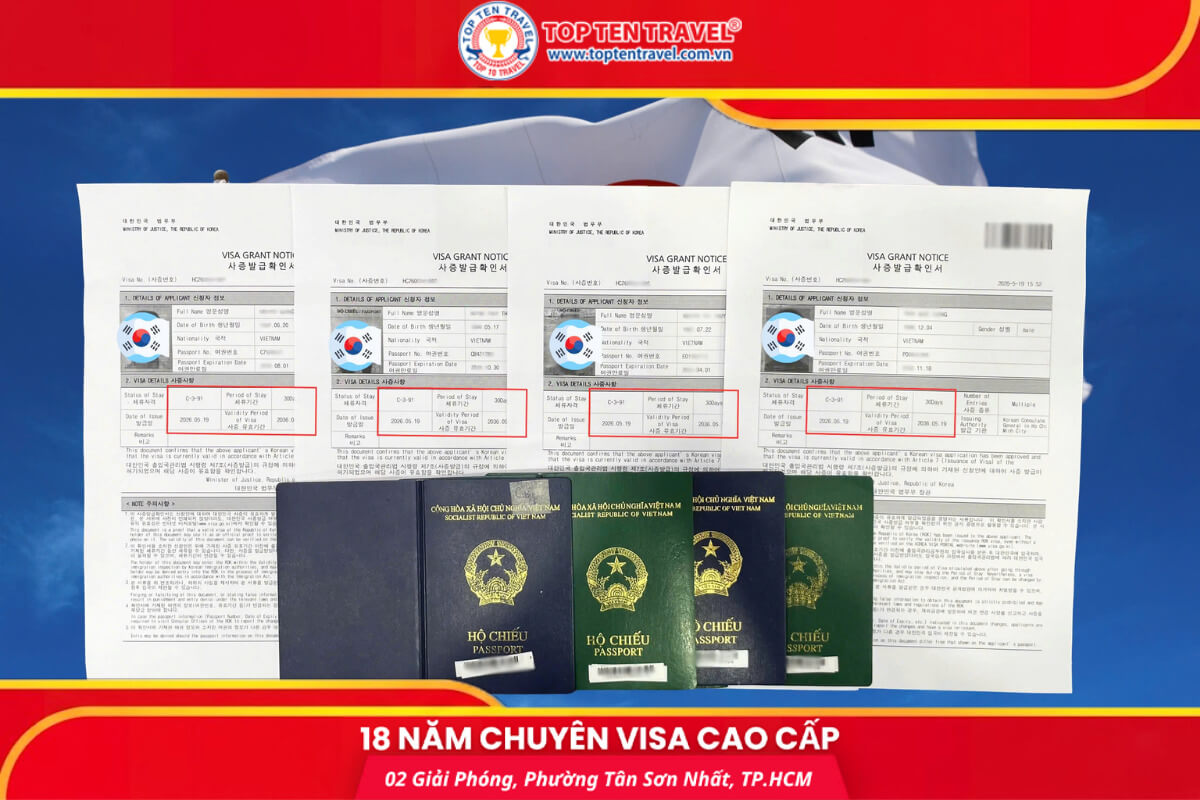 Visa Top Ten là đơn vị cung cấp dịch vụ visa Hàn Quốc uy tín, hỗ trợ khách hàng trọn gói