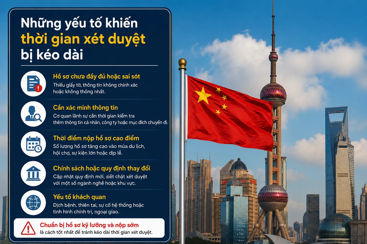 Những yếu tố khiến thời gian xét duyệt bị kéo dài