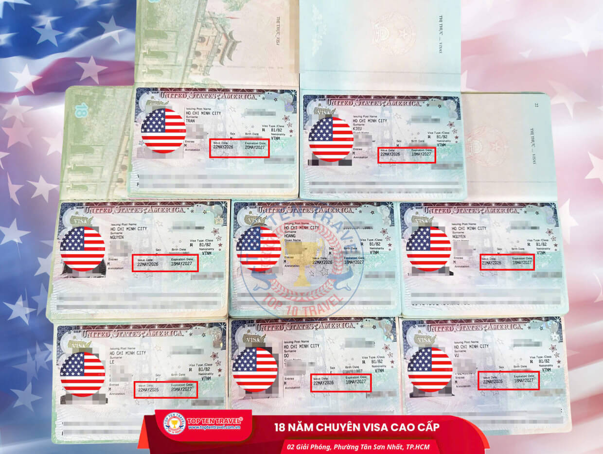 Visa Top Ten cung cấp dịch vụ visa Mỹ trọn gói, đã đồng hành cũng nhiều khách hàng xin visa thành công