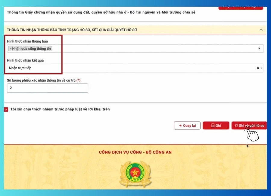 Theo dõi hồ sơ