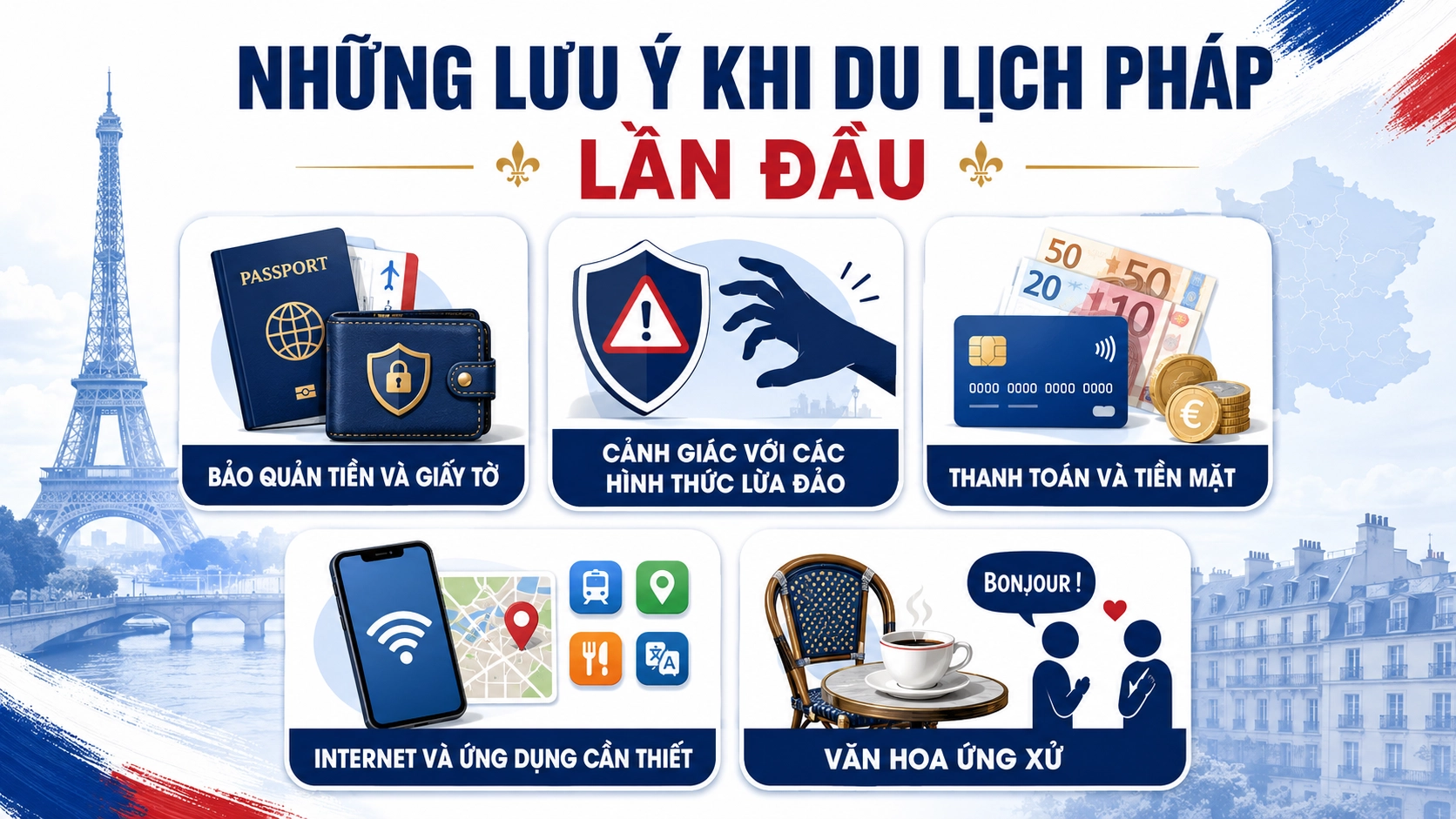 Những lưu ý khi du lịch Pháp lần đầu