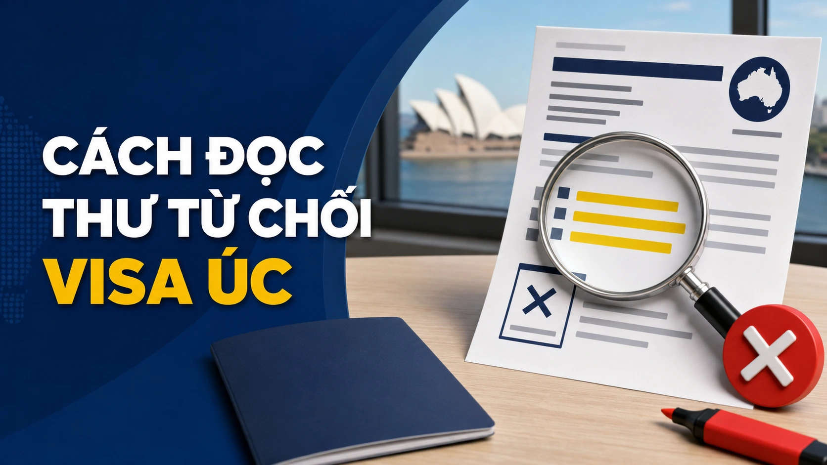 Cách đọc thư từ chối visa Úc