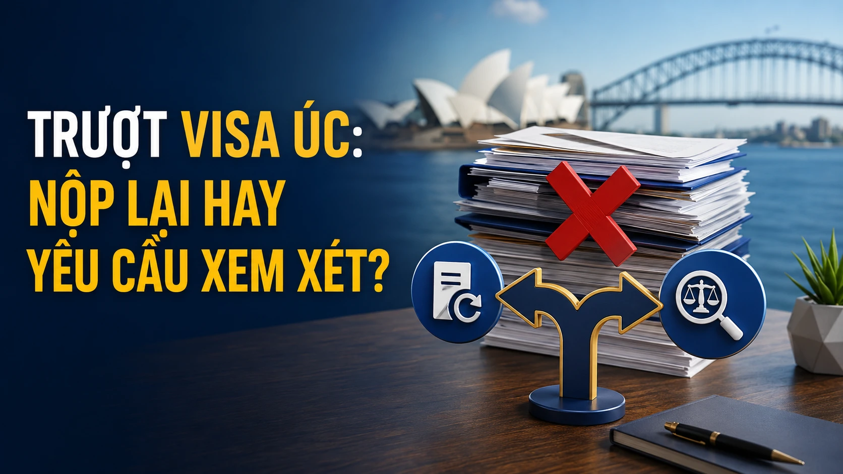 Trượt visa Úc nên nộp lại hay yêu cầu xem xét