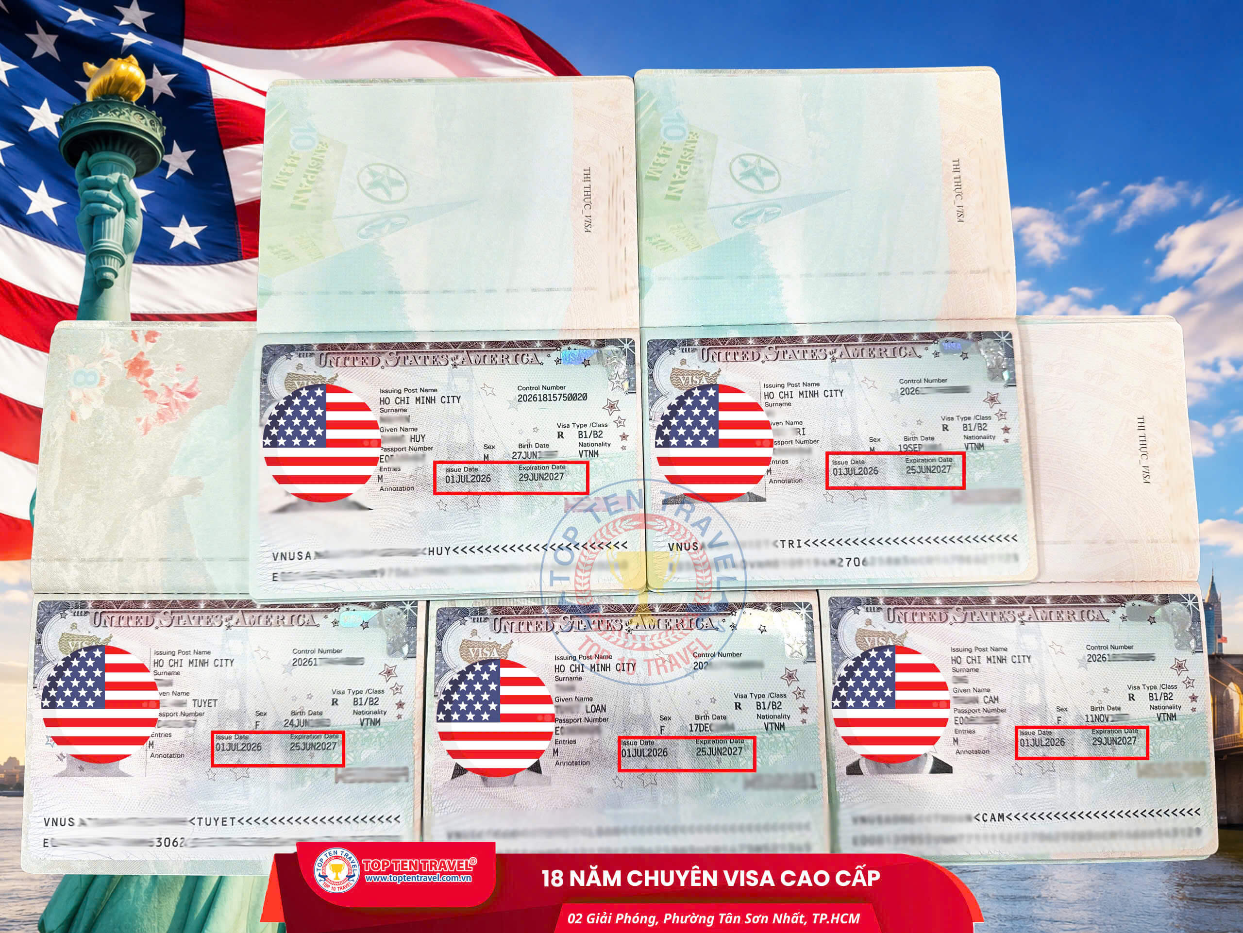 Visa Top Ten cung cấp dịch vụ visa Mỹ trọn gói, hỗ trợ phỏng vấn 1-1 giúp tối ưu tỷ lệ đậu