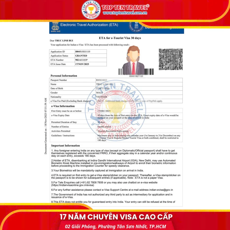 Visa Top Ten cung cấp dịch vụ visa trọn gói, chuyên nghiệp