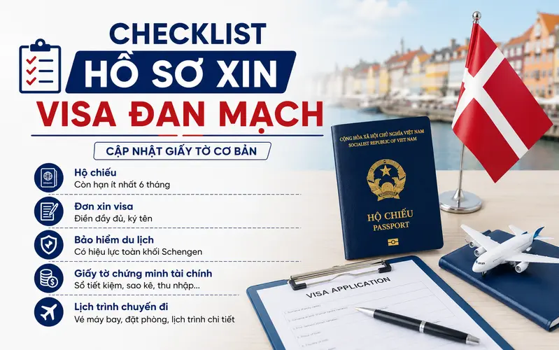 Tổng hợp các giấy tờ cơ bản khi xin visa Đan Mạch