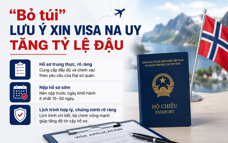 Cập nhật lưu ý quan trọng giúp tối ưu tỷ lệ đậu visa Na Uy