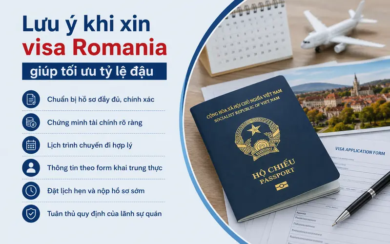Tổng hợp lưu ý quan trọng khi xin visa Romania