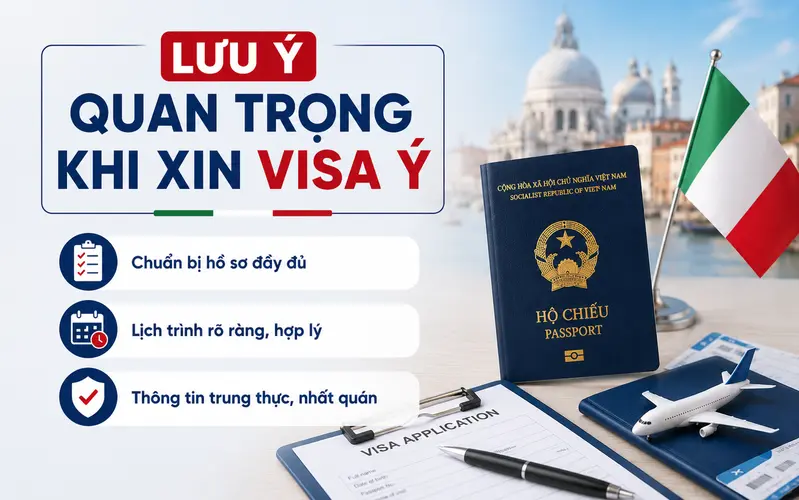 Các lưu ý khi xin visa Ý giúp tối ưu tỷ lệ đậu