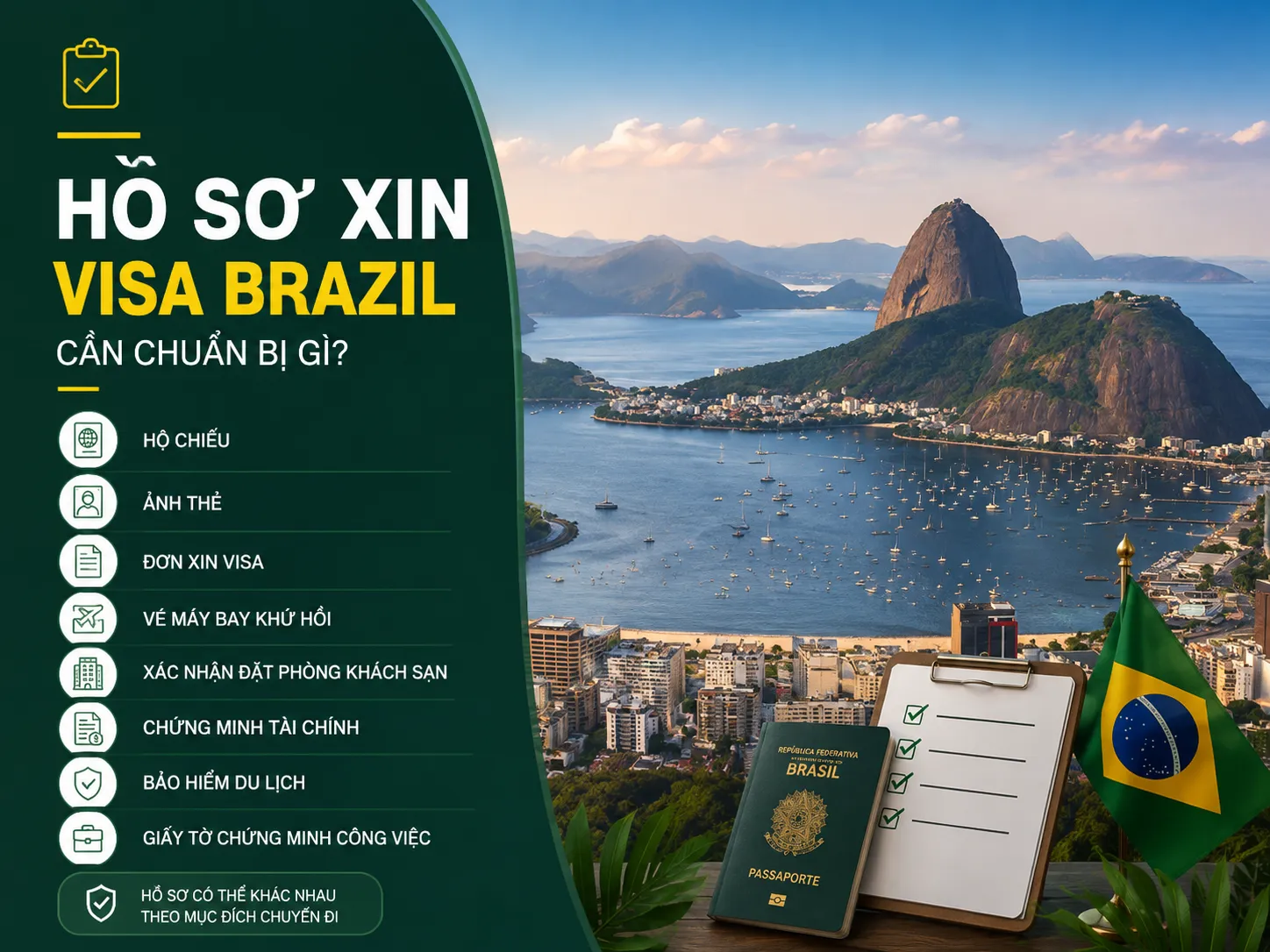 Hồ sơ xin Visa Brazil cần chuẩn bị gì?