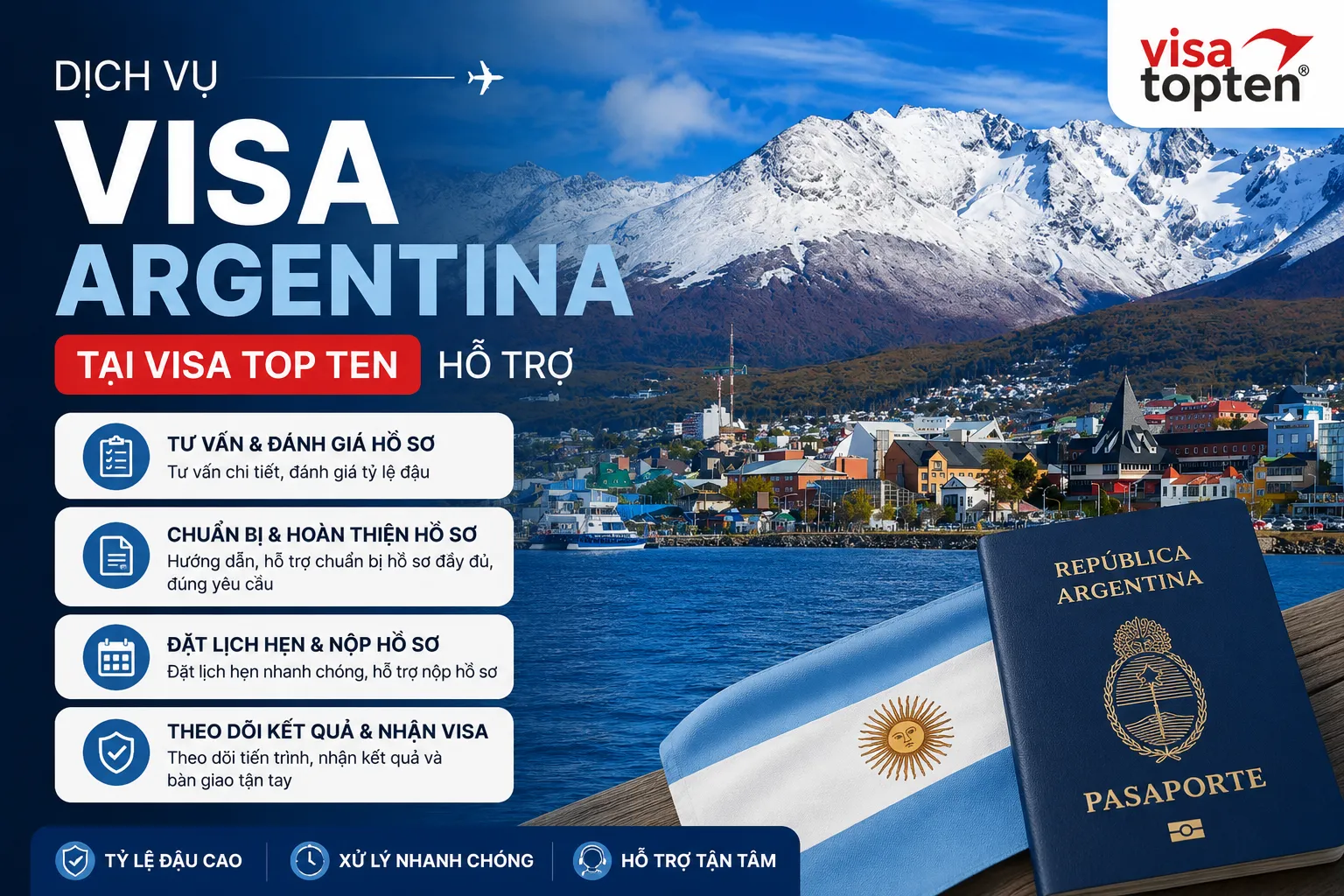 Dịch vụ Visa Argentina tại Visa Top Ten hỗ trợ những gì?