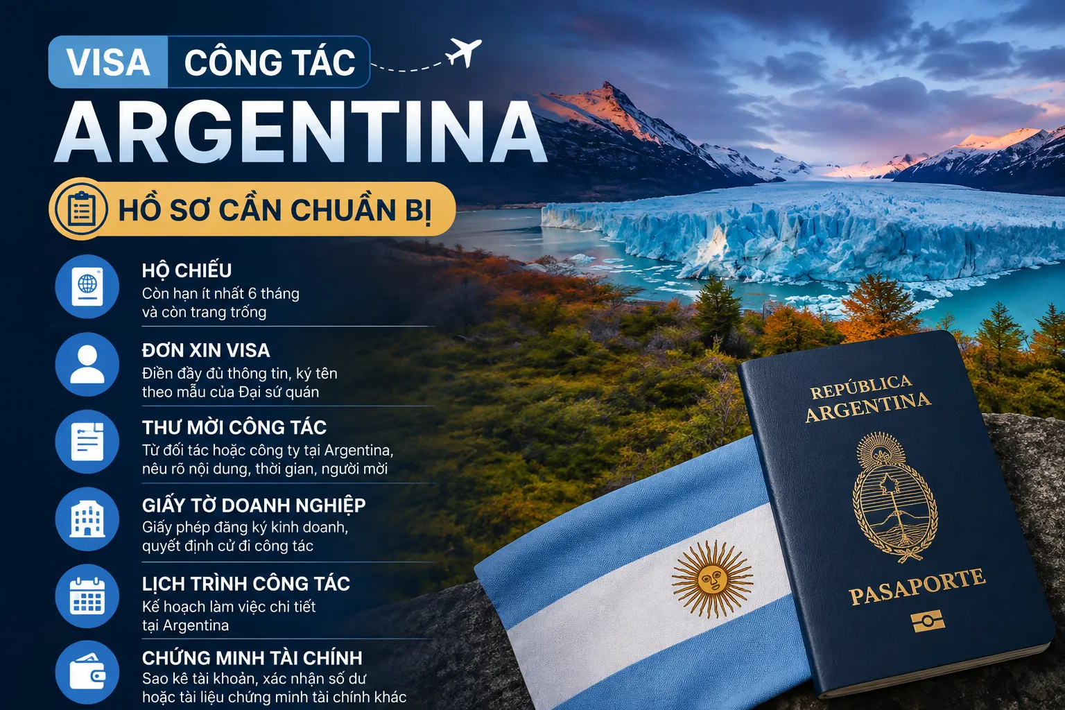 Visa công tác Argentina cần hồ sơ gì?