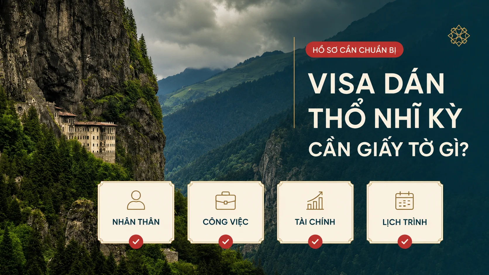 Hồ sơ xin visa Thổ Nhĩ Kỳ loại dán gồm những gì?