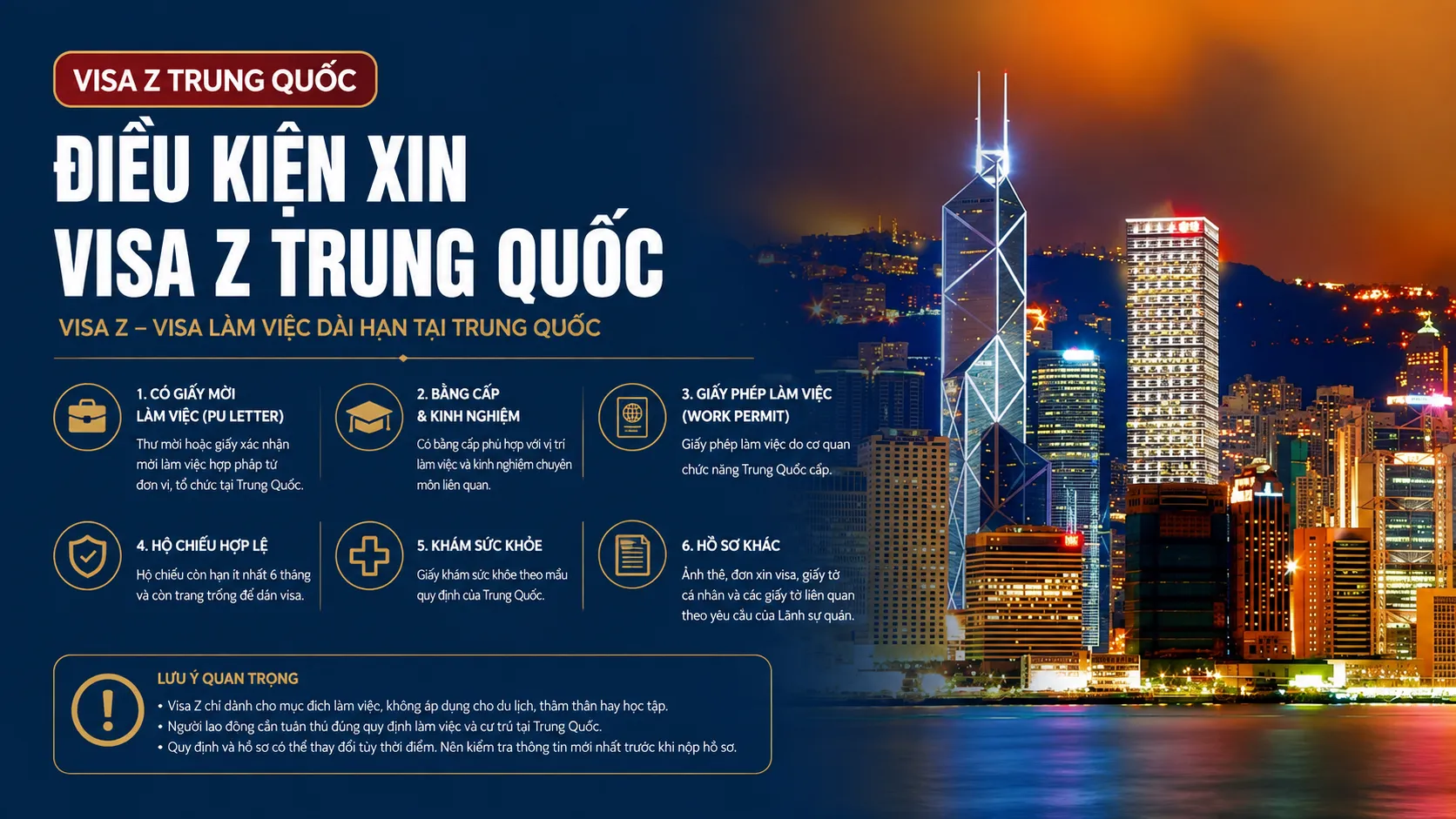 Điều kiện xin Visa Z Trung Quốc và giấy phép lao động