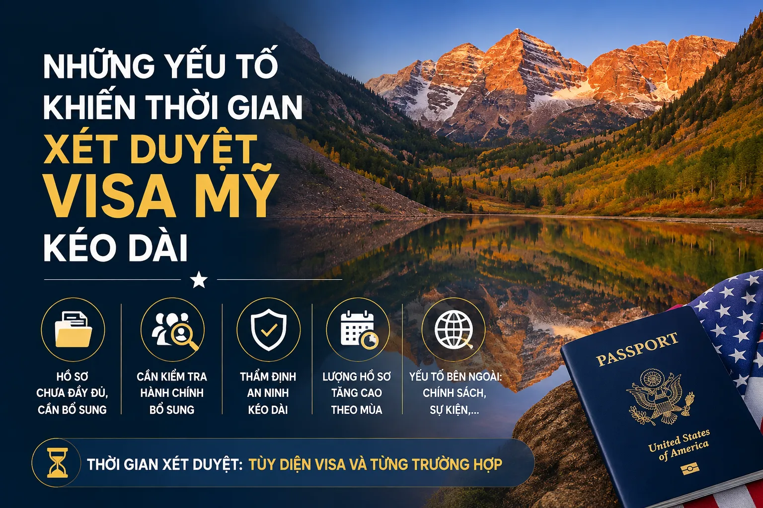 Những yếu tố khiến thời gian xét duyệt Visa Mỹ kéo dài