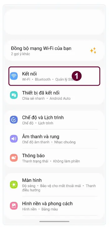Cài đặt eSIM trên Android tại Việt Nam bước 1
