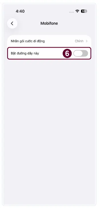Cài đặt eSIM trên iOS tại vùng du lịch bước 5