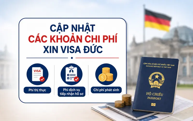 Cập nhật các khoản chi phí xin visa Đức
