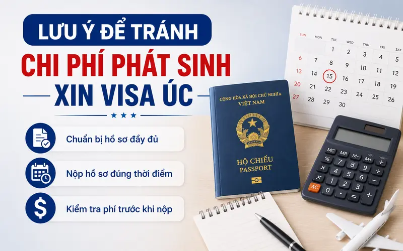 Lưu ý để tránh phát sinh chi phí xin visa Úc