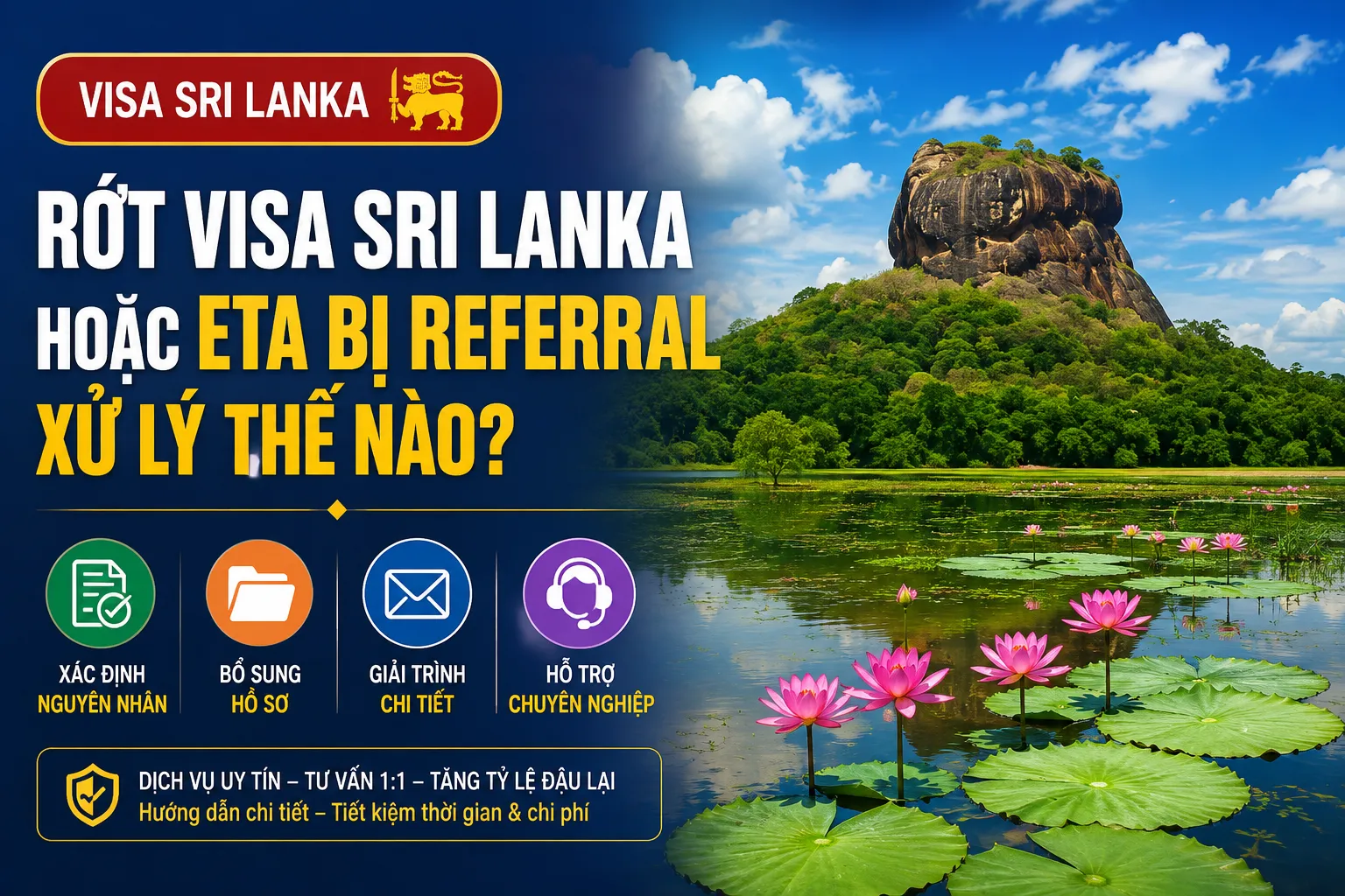 Rớt Visa Sri Lanka hoặc nhận Referral Notice nên xử lý thế nào?