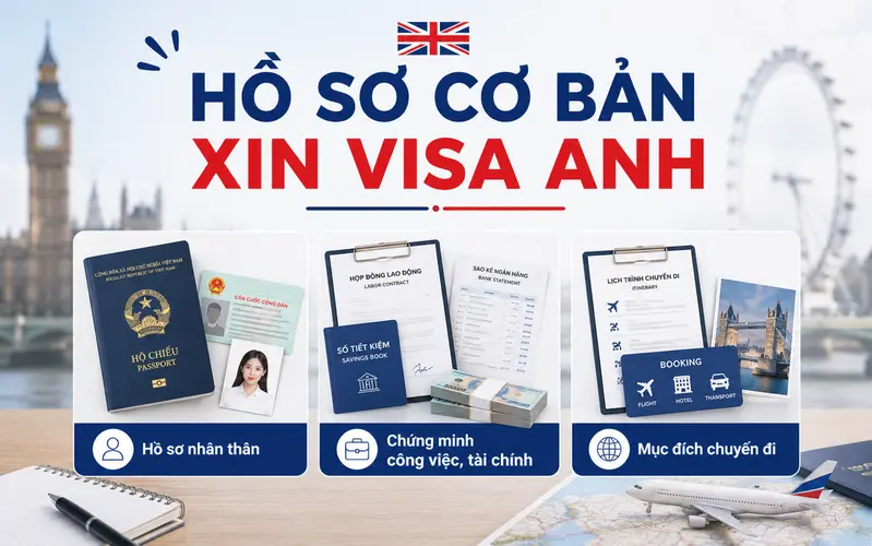 Tìm hiểu hồ sơ cơ bản xin visa Anh