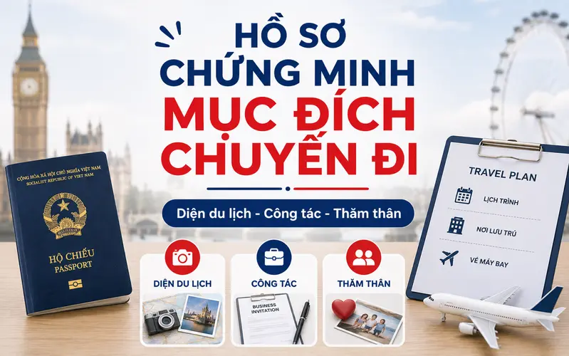Hồ sơ chứng minh mục đích chuyến đi Anh theo từng diện 
