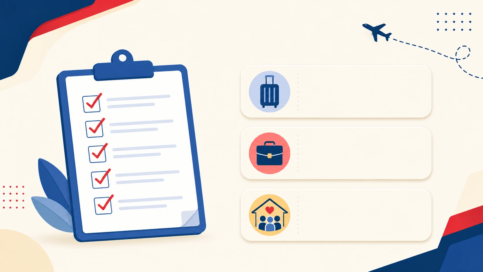 Chọn checklist hồ sơ theo mục đích nhập cảnh