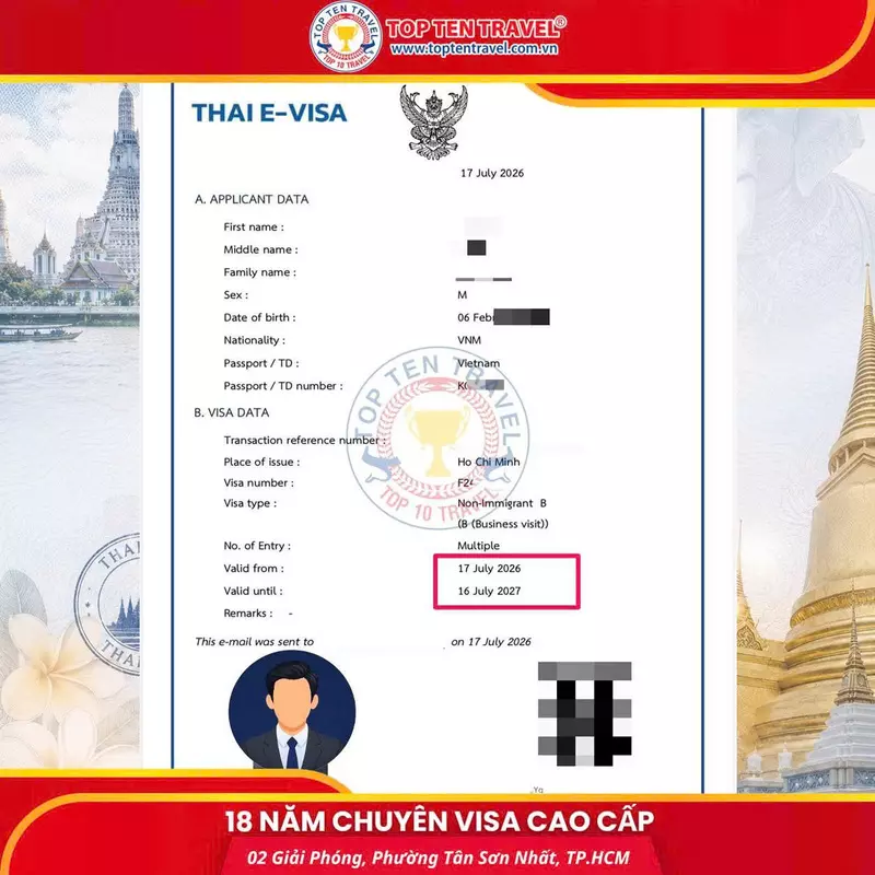 Visa Top Ten cung cấp dịch vụ visa Thái trọn gói, chuyên nghiệp