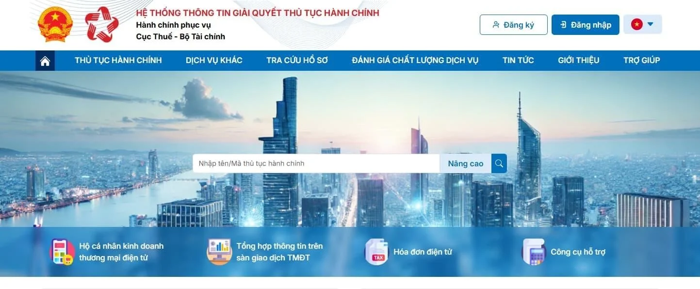Bước 1 tra cứu hồ sơ trên Dịch vụ Công