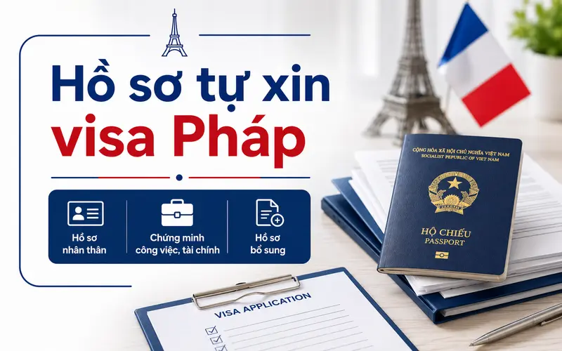 Hồ sơ cần chuẩn bị khi tự xin visa Pháp