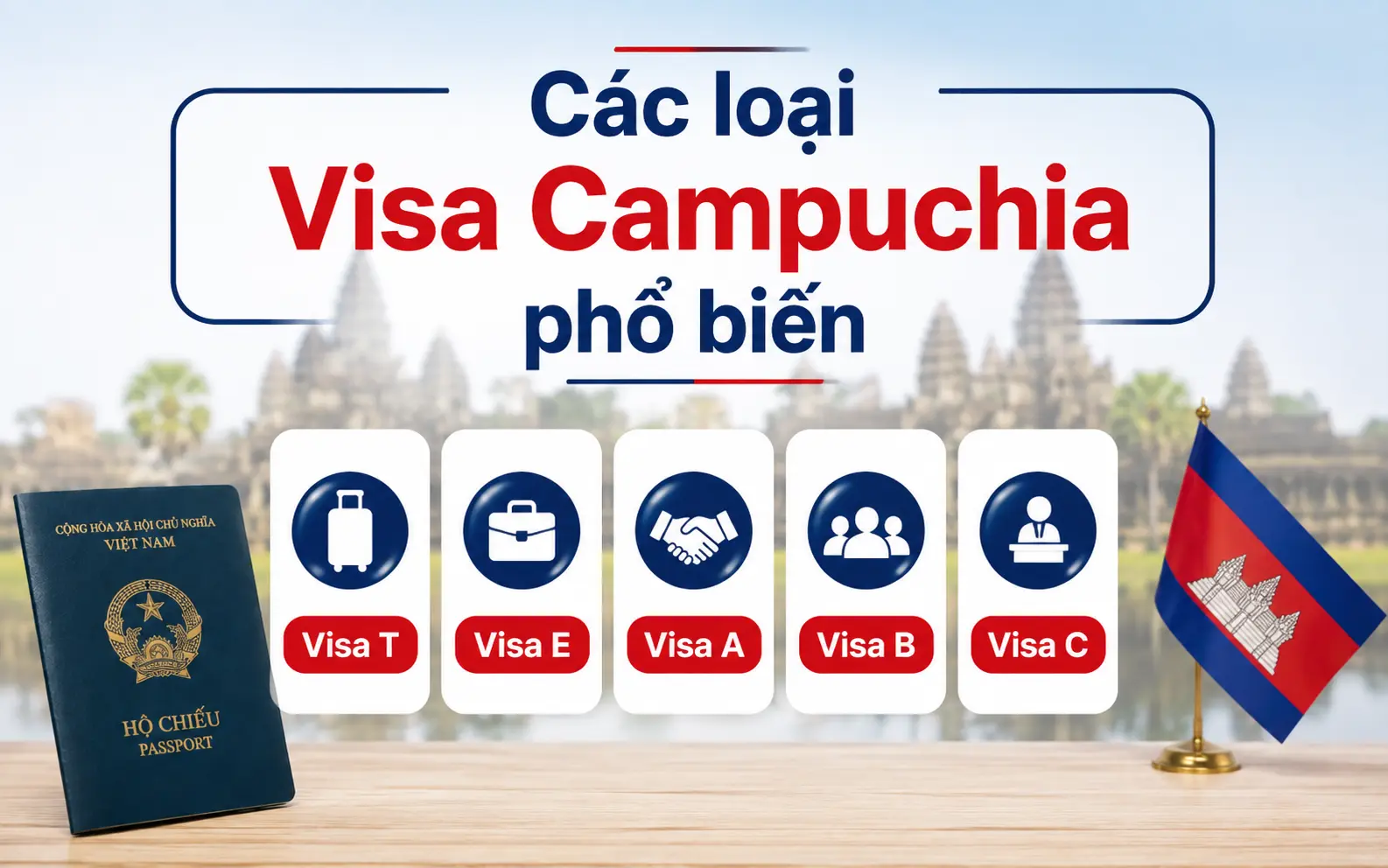 Tìm hiểu các loại visa Campuchia phổ biến