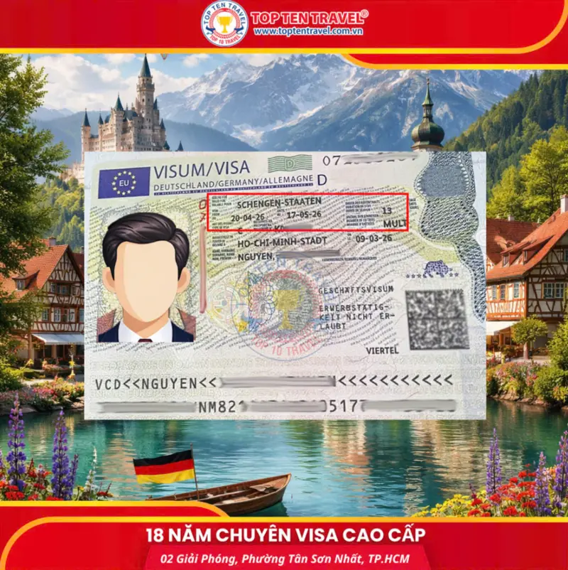 Visa Top Ten cung cấp dịch vụ visa Đức trọn gói, chuyên nghiệp