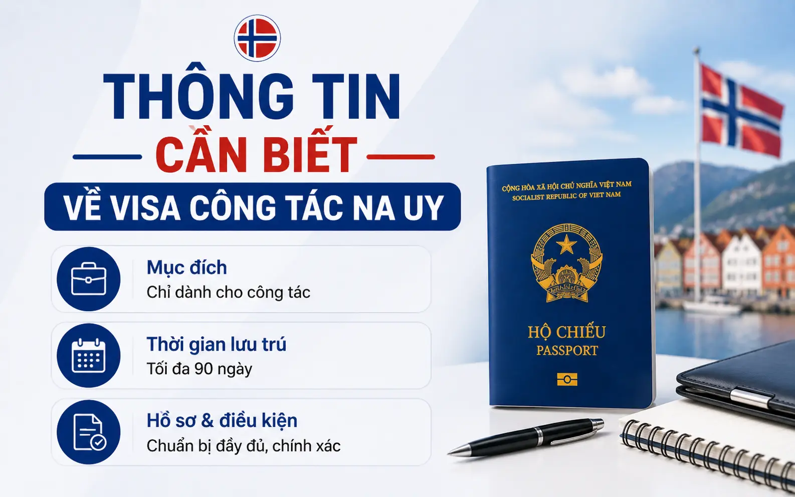 Thông tin cần biết về visa công tác Na Uy