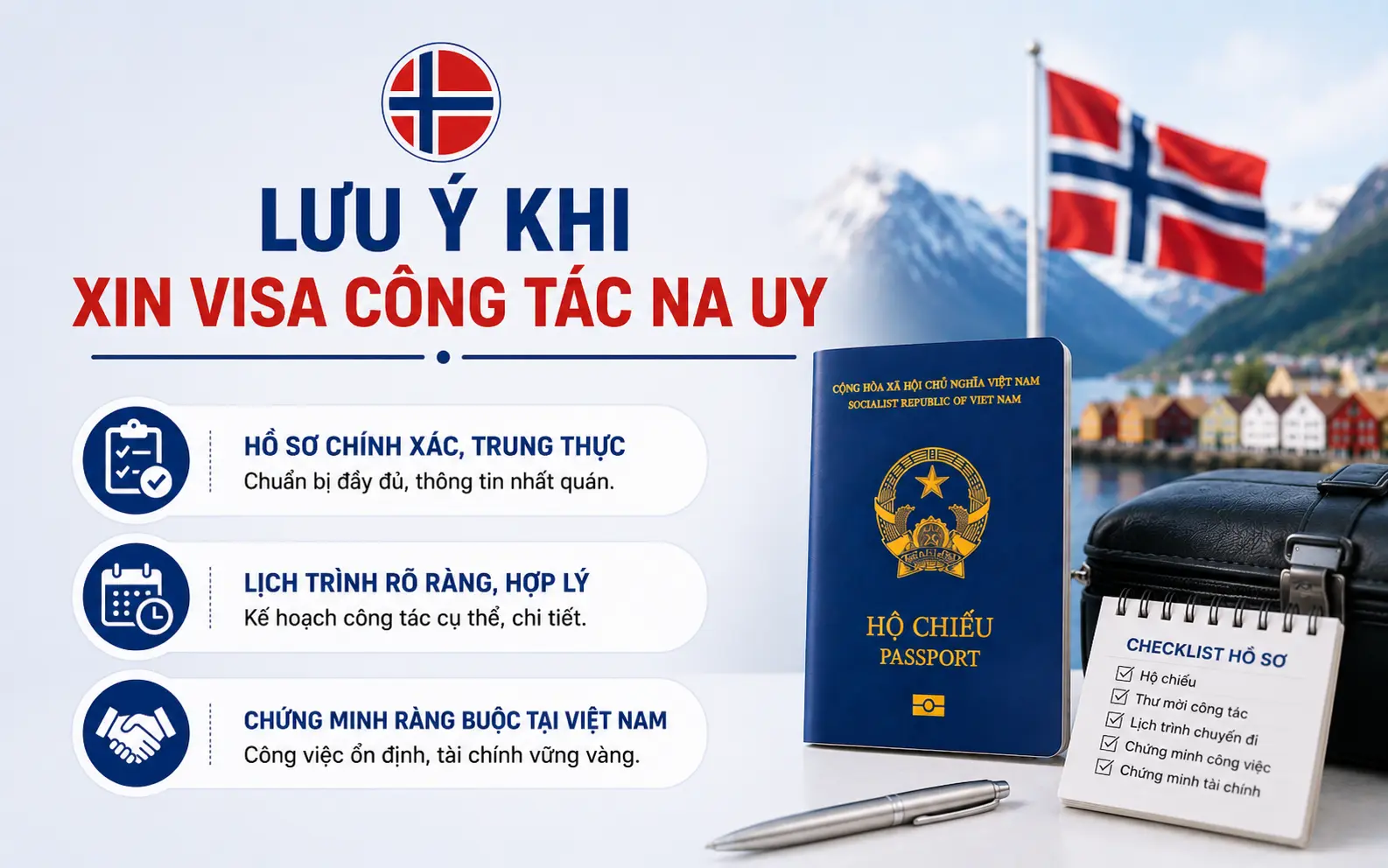 Kinh nghiệm xin visa công tác Na Uy