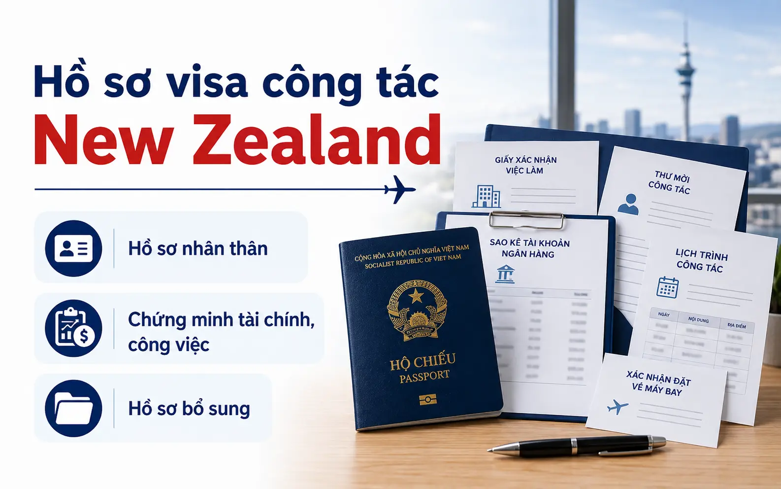Hồ sơ cần chuẩn bị khi xin visa New Zealand