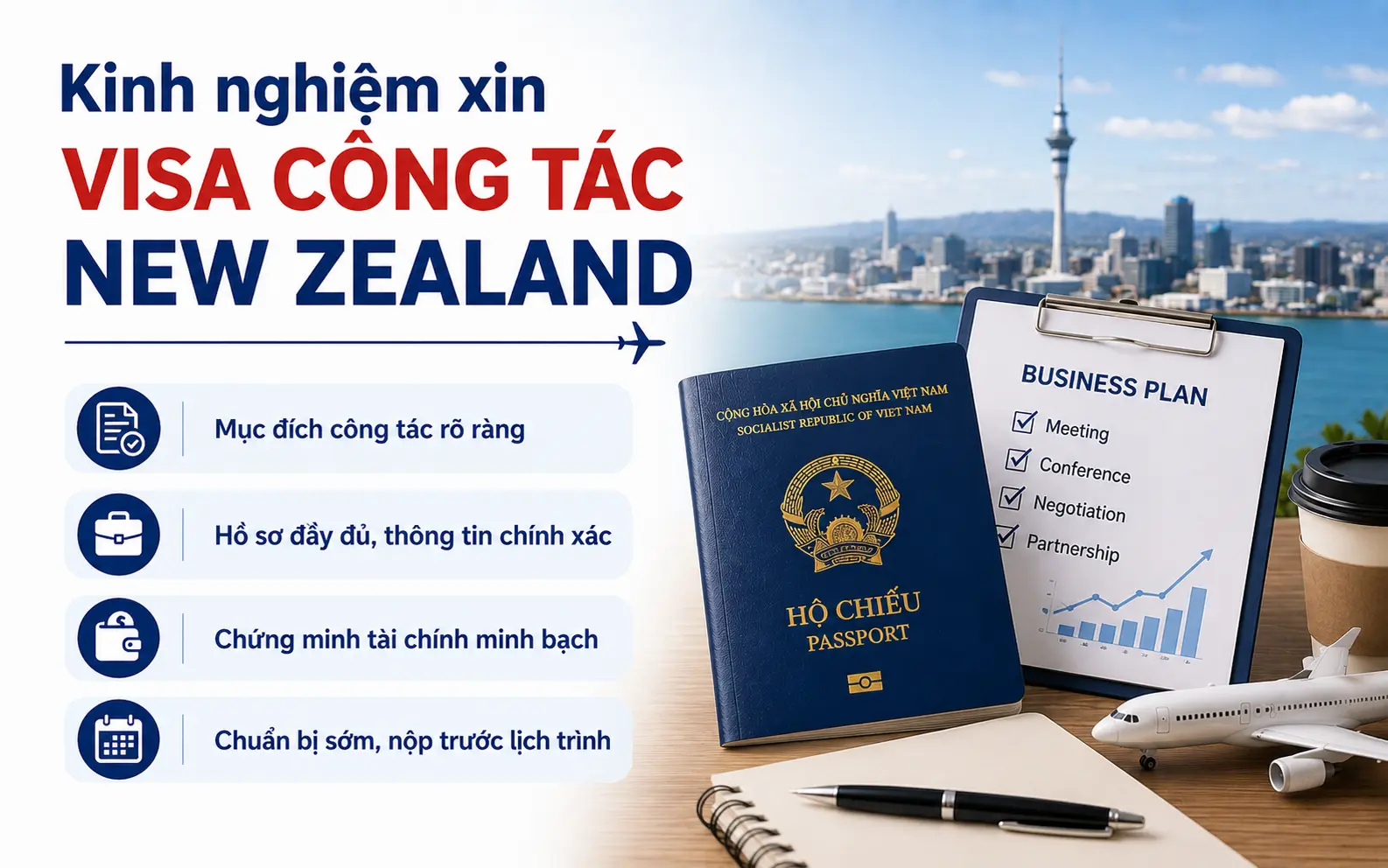 Kinh nghiệm xin visa công tác New Zealand hiệu quả