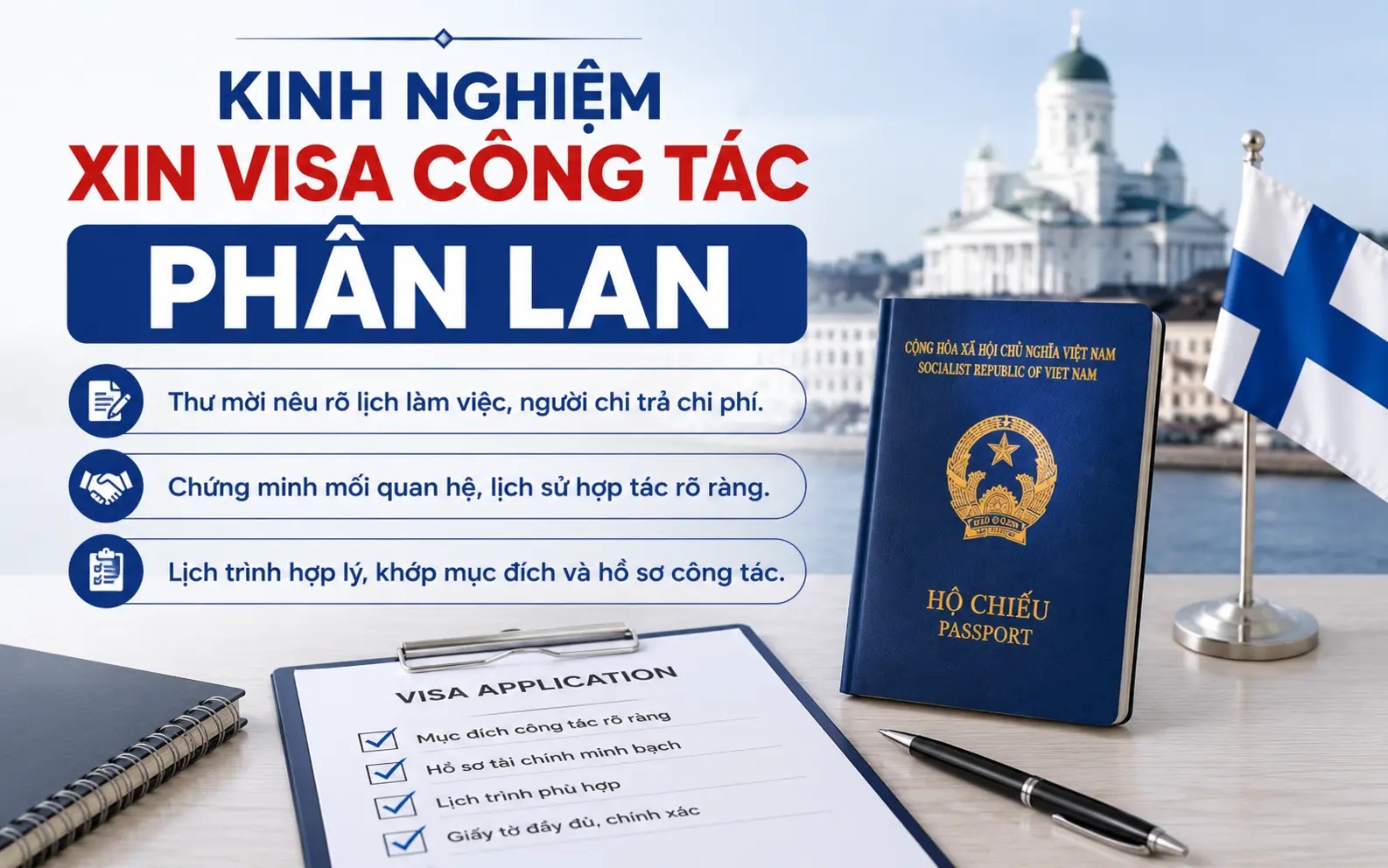 Lưu ý quan trọng khi xin visa công tác Phần Lan