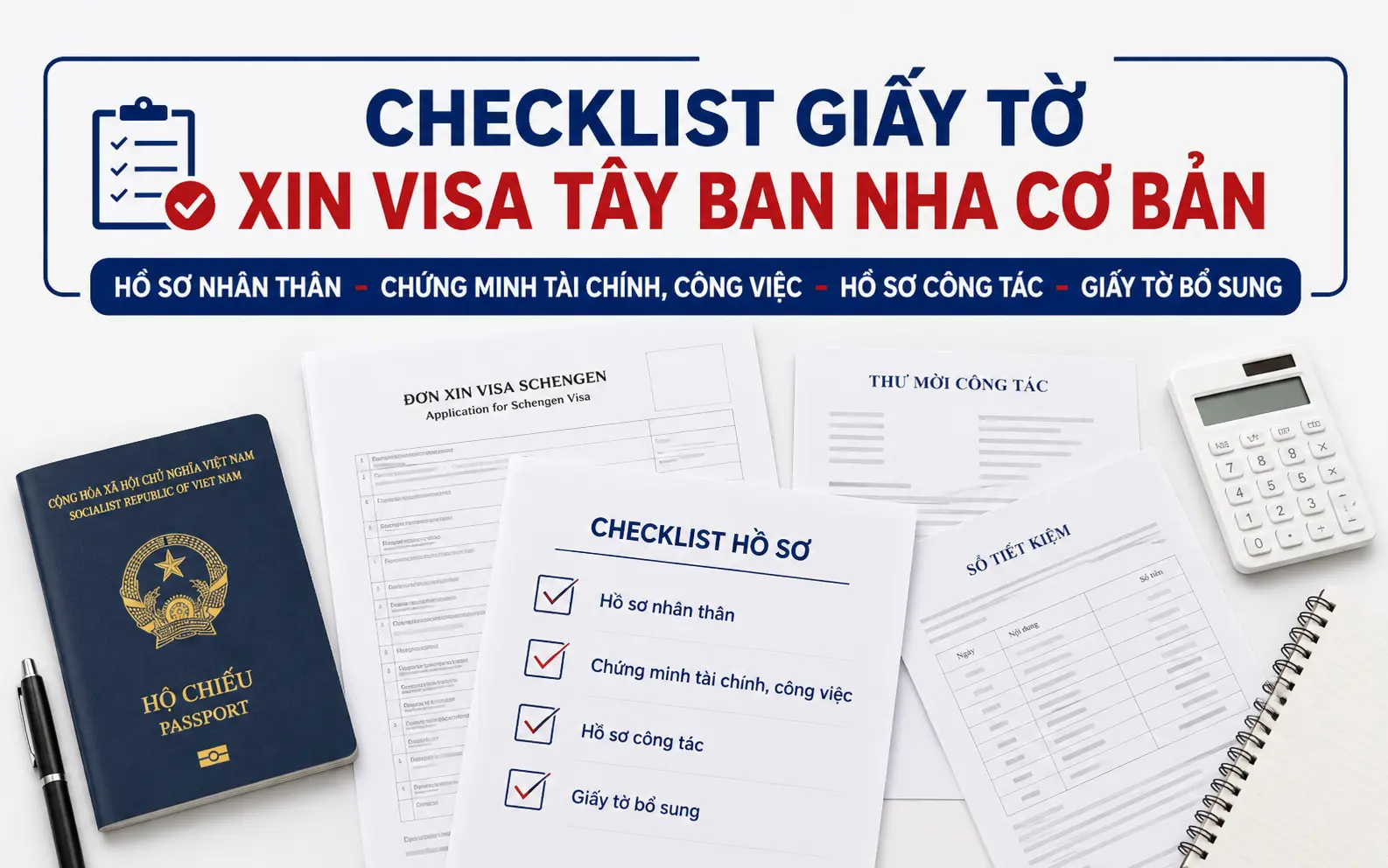 Hồ sơ xin visa công tác Tây Ban Nha