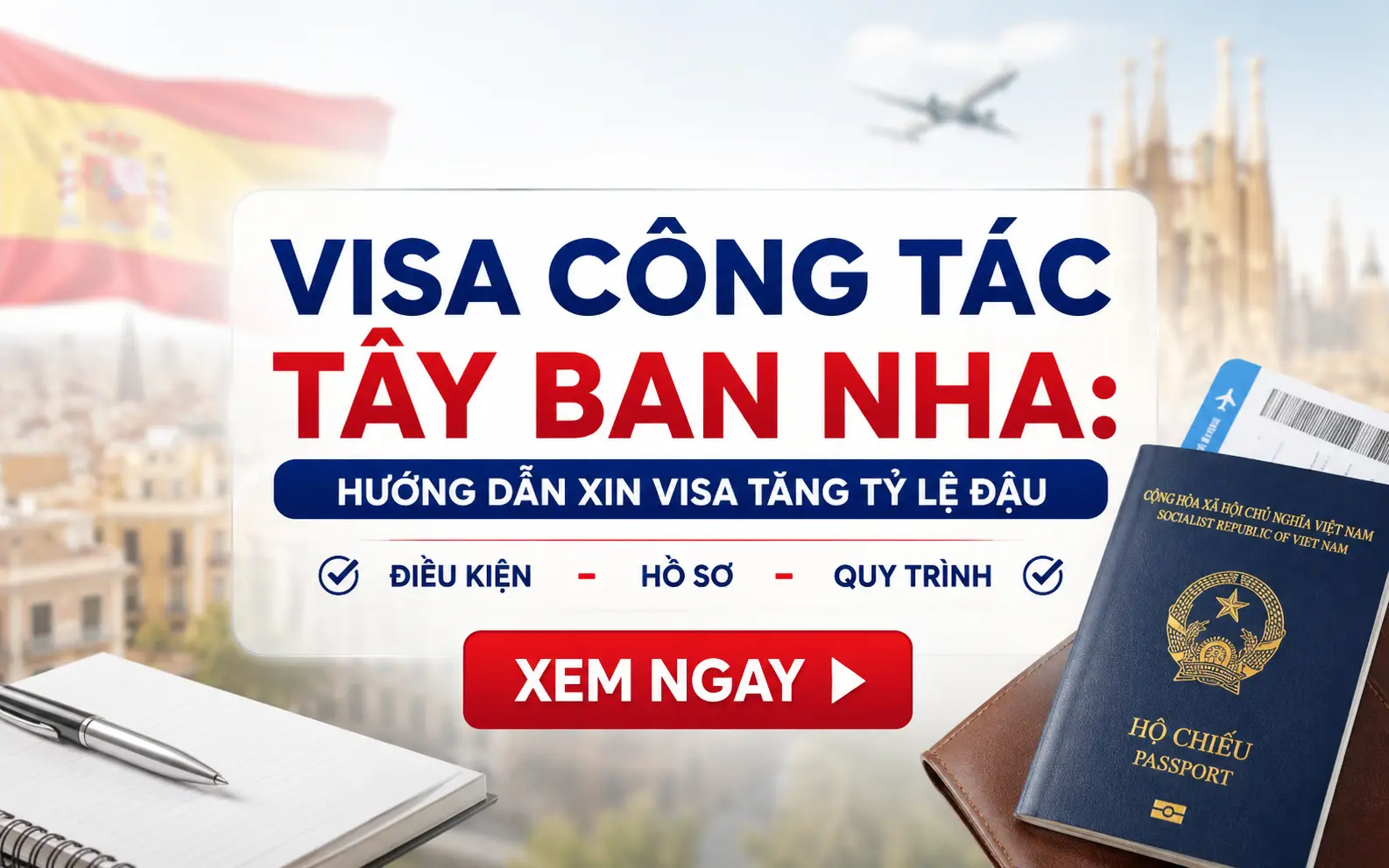 Visa công tác Tây Ban Nha