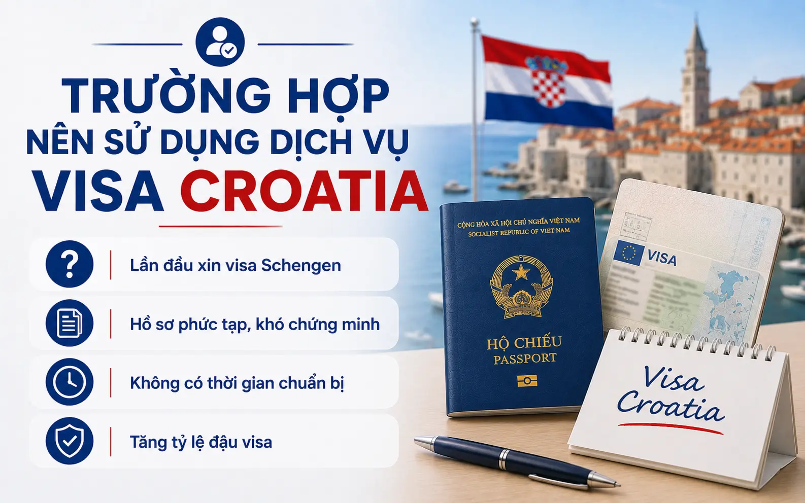 Những trường hợp nên sử dụng dịch vụ visa Croatia