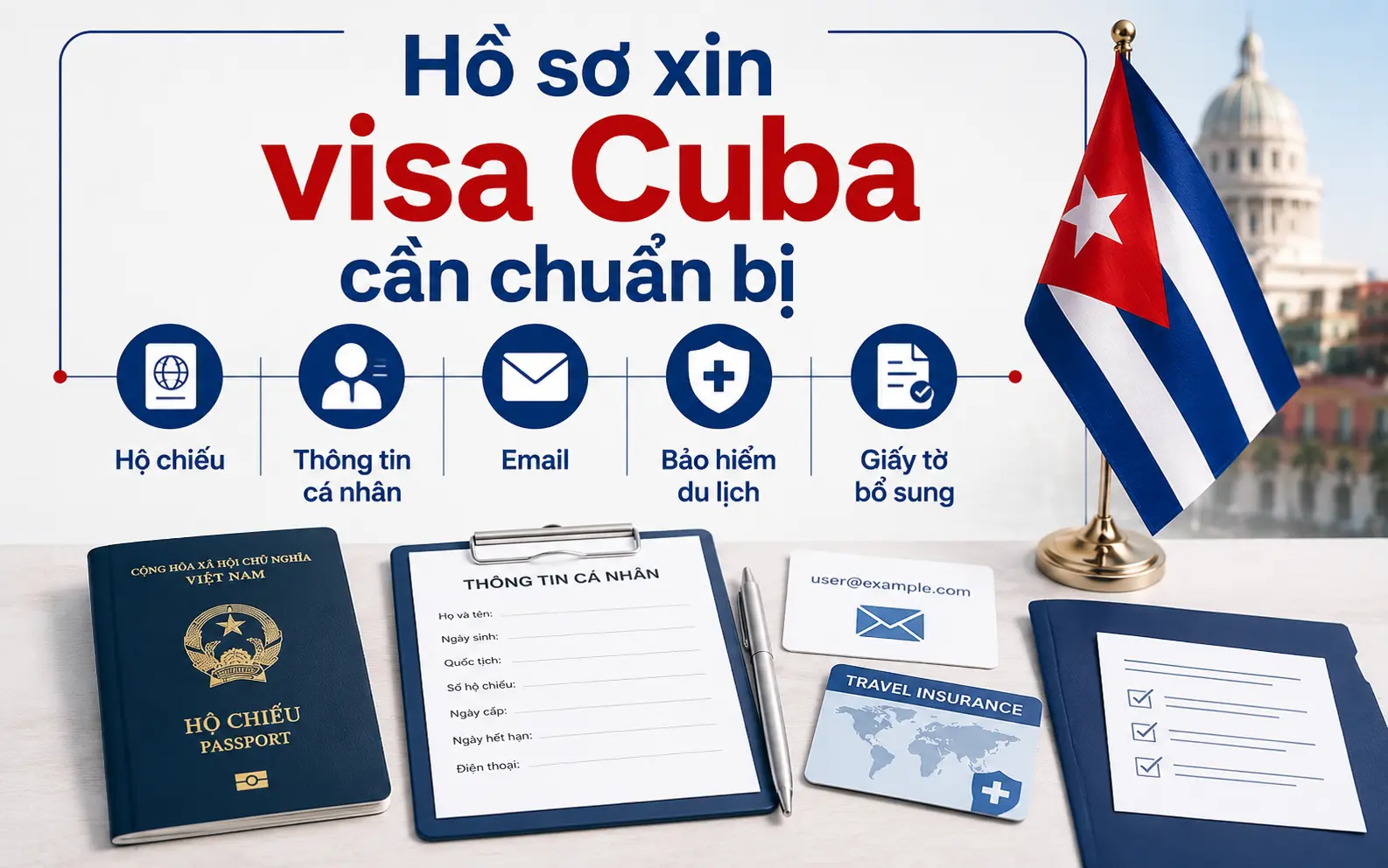 Tổng hợp hồ sơ cần chuẩn bị khi xin visa Cuba