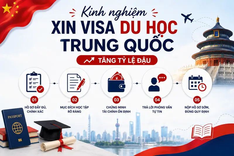 Kinh nghiệm khi xin visa du học Trung Quốc tối ưu tỷ lệ đậu