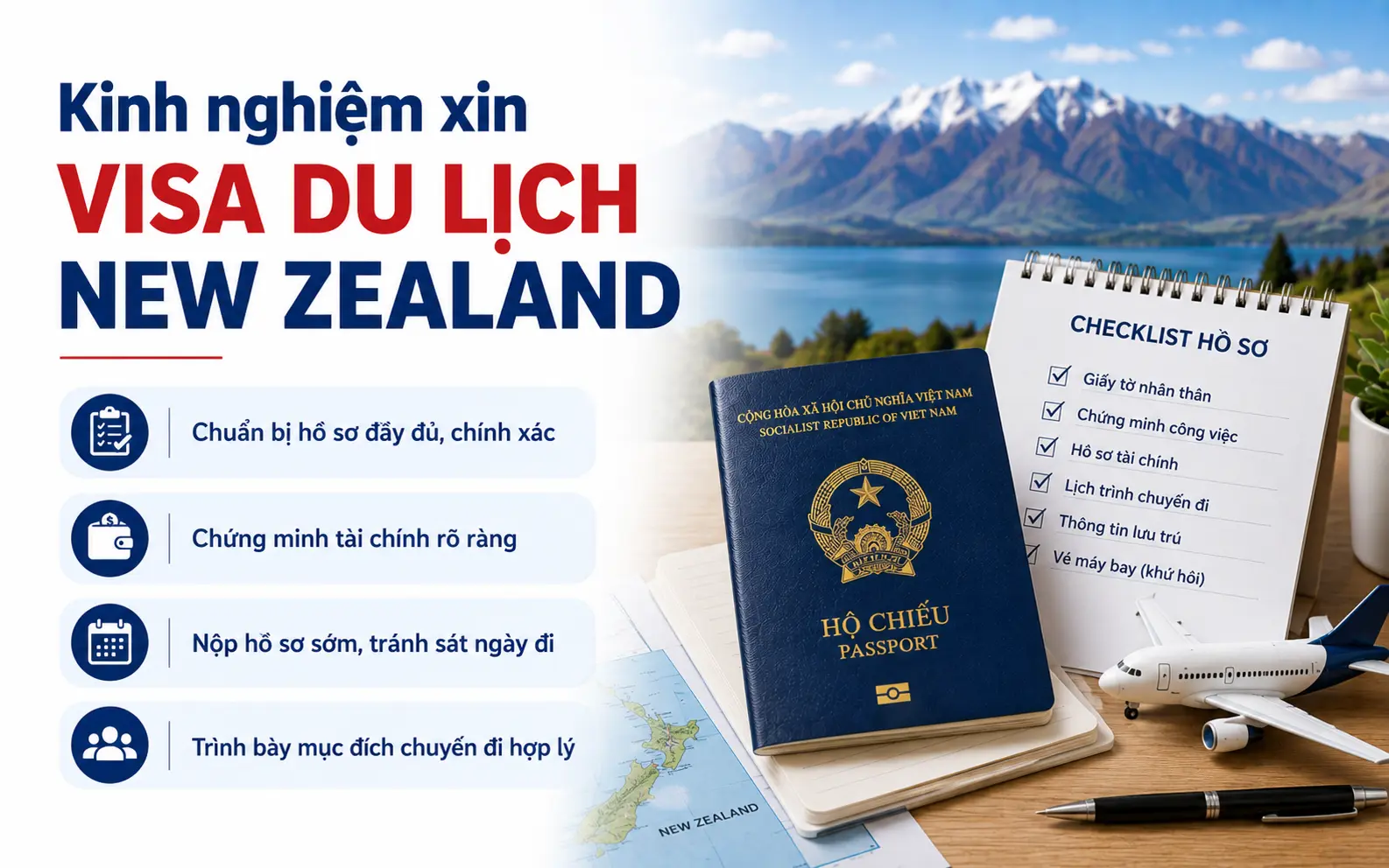 Lưu ý quan trọng khi xin visa New Zealand